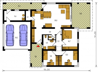 Mirror image | Floor plan of ground floor - ARKADA 7